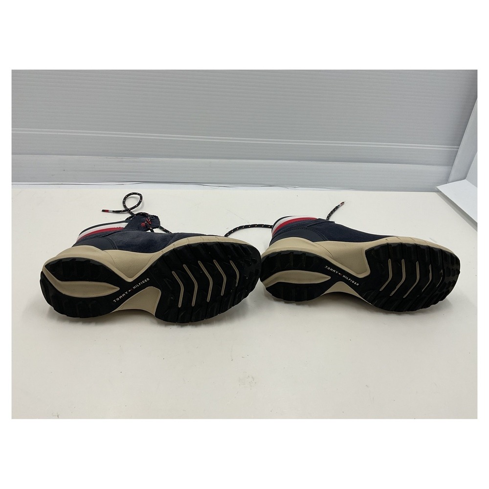 Tommy Hilfiger Luke Mid Top Hiking Sneakers Navy Size 3 - Picture 3 of 6